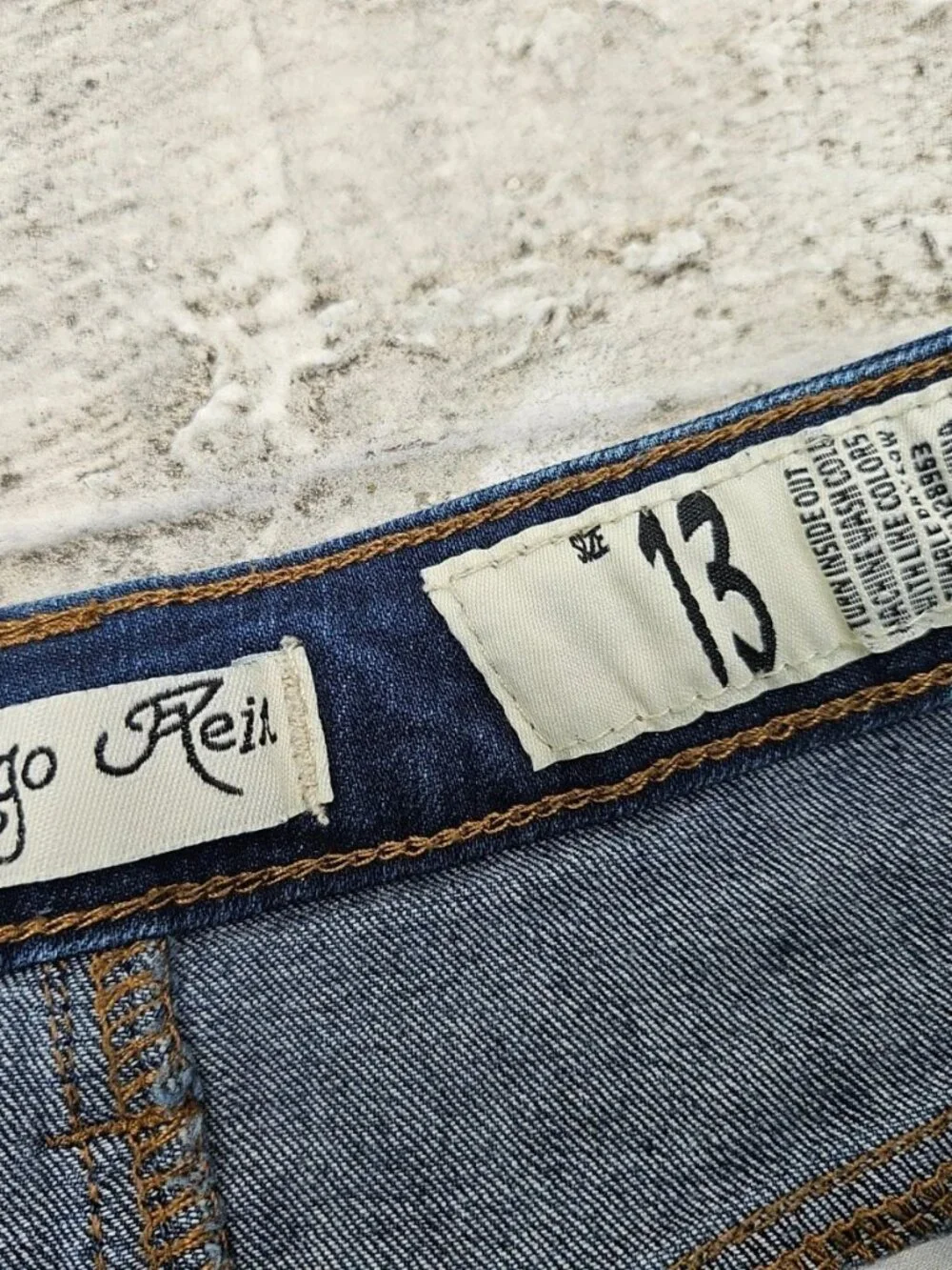 Indigo Rein Women Skirt Blue Denim Jeans Ripped Skirts Size 13 - Picture 10 of 10